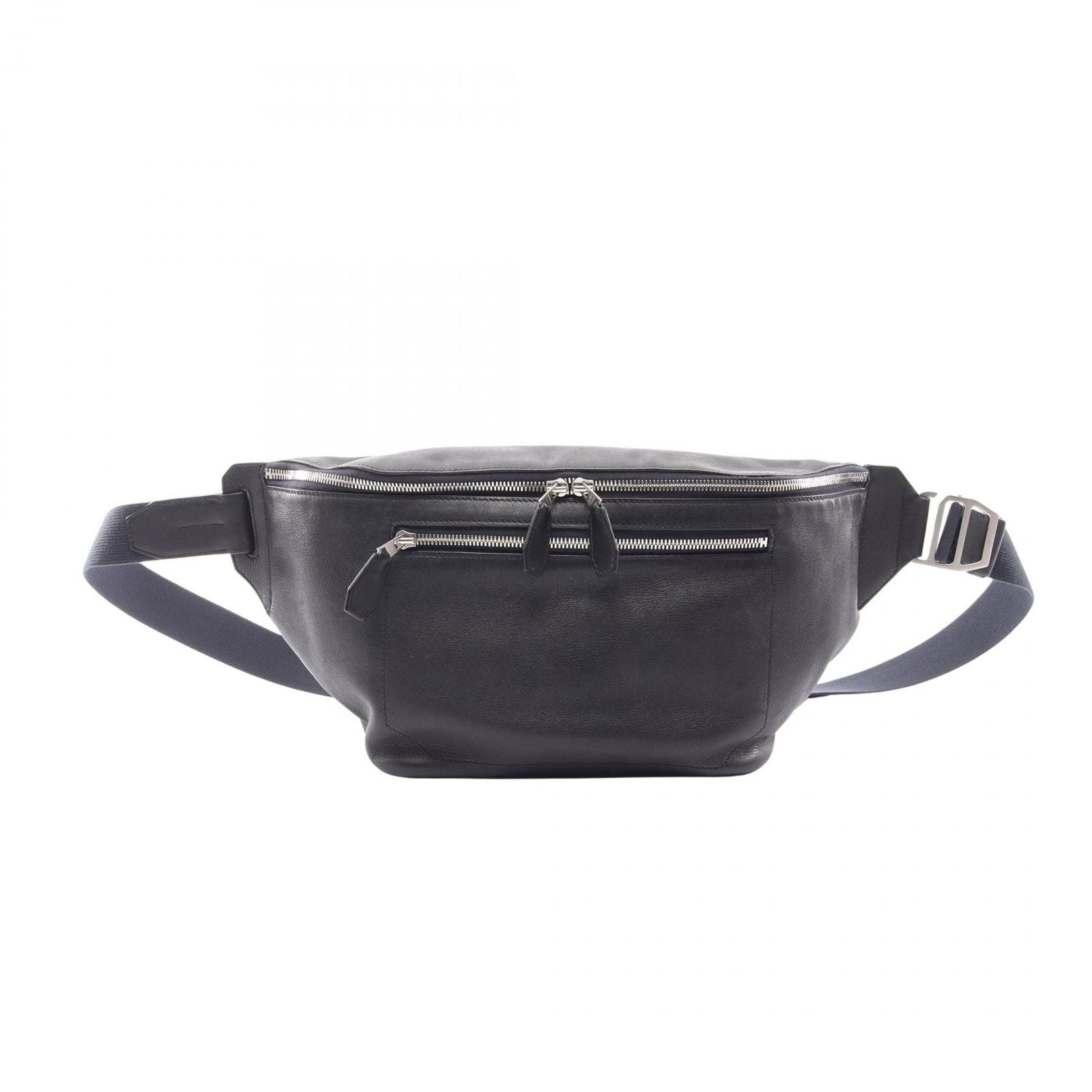 Hermes Waist Bag City Slide Cross GM Blue New Leather