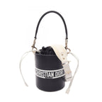 Dior Vibe Micro Bucket Bag 2-Way Navy White Leather Small
