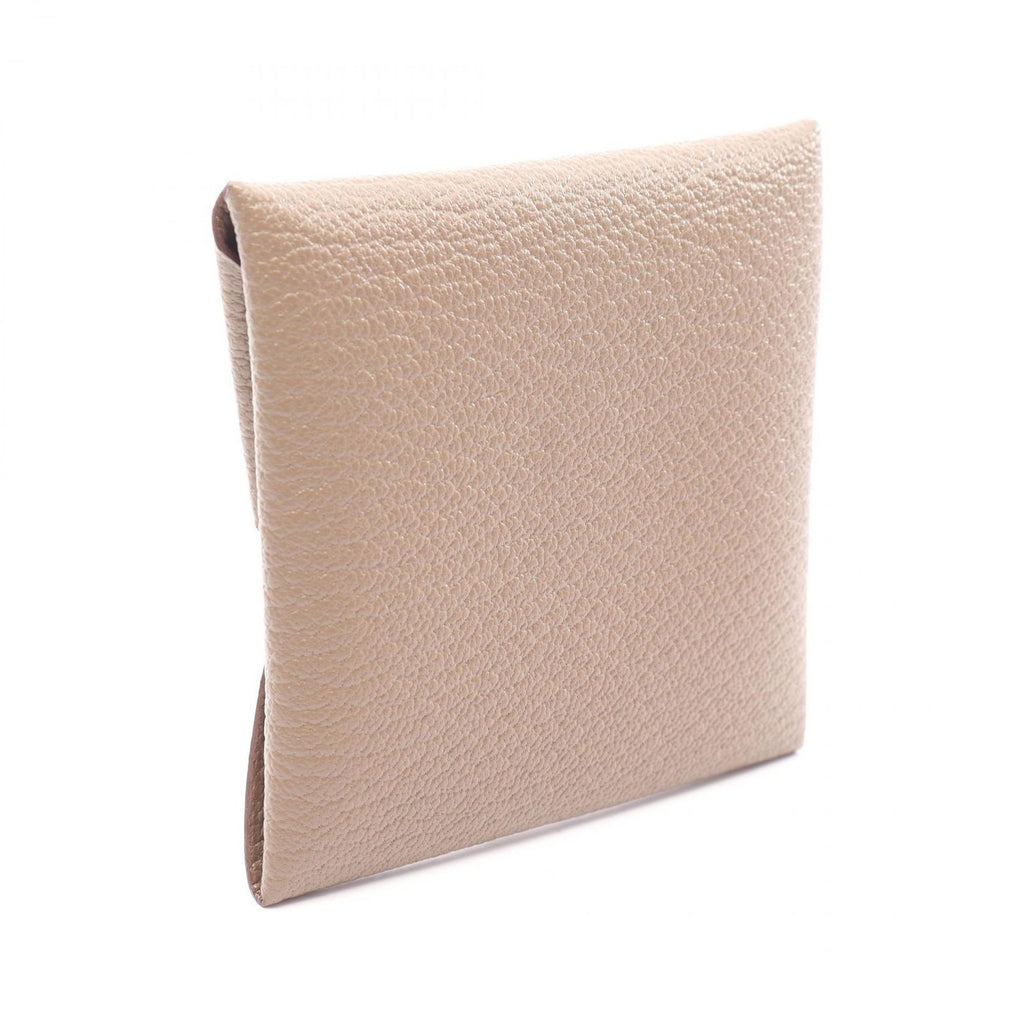 Hermes Coin Case Bastia Etoupe Leather — view 2