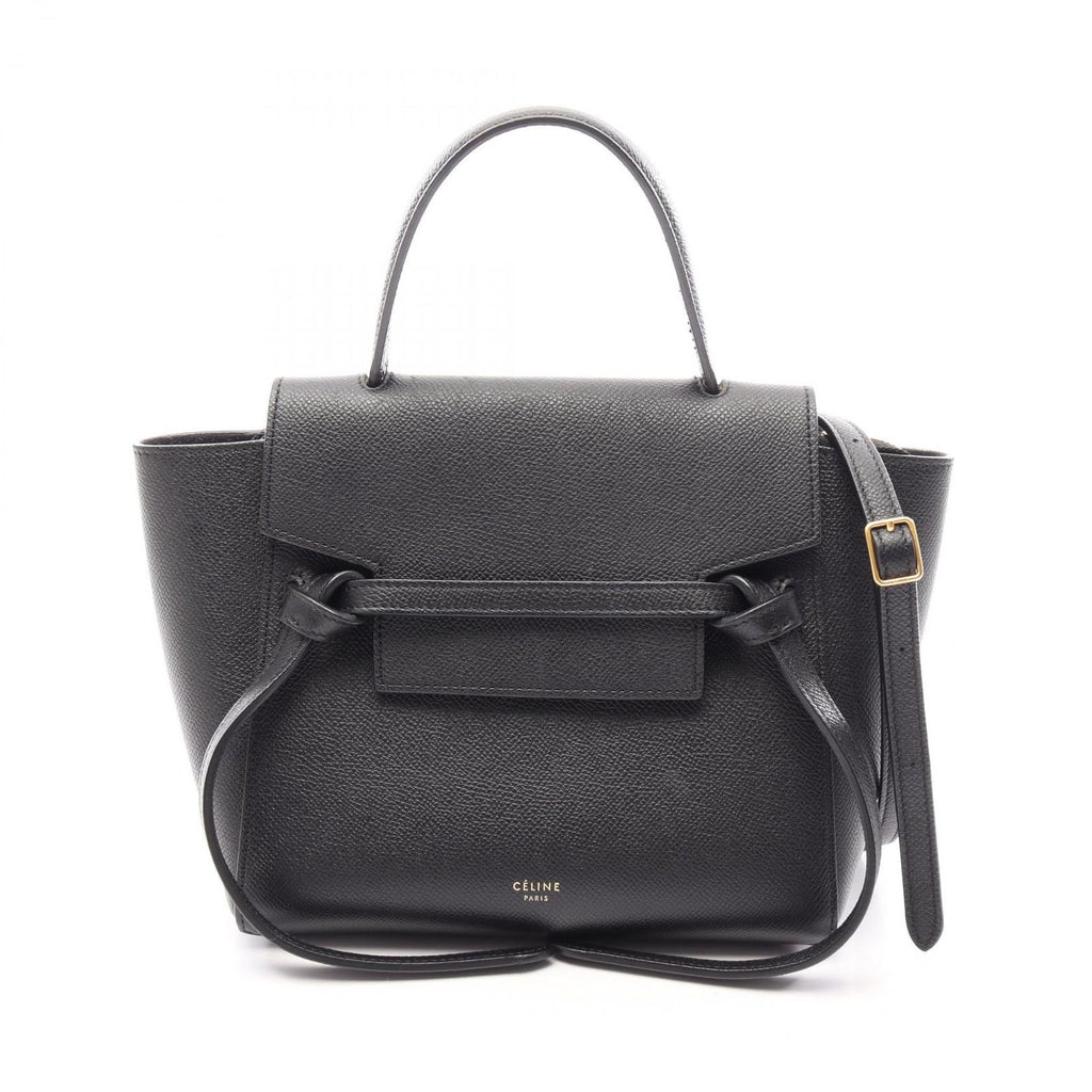 Celine Belt Bag Nano 2-Way Black Leather