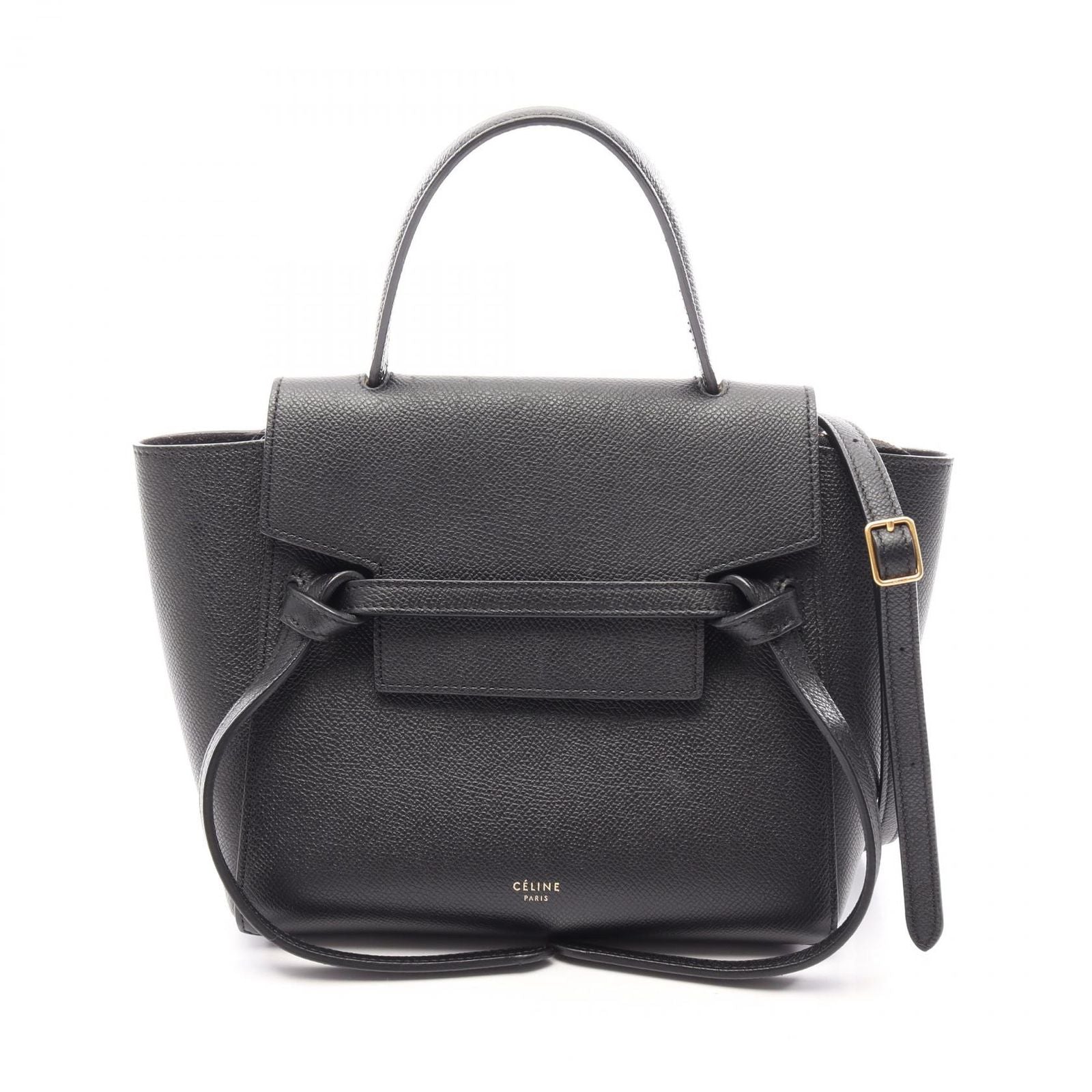 Celine Belt Bag Nano 2-Way Black Leather