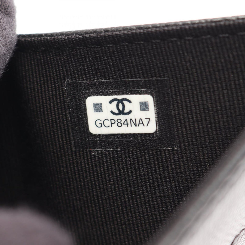 Chanel Bifold Wallet CC Logo Black Caviar Leather — view 5
