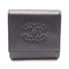 Chanel Bifold Wallet CC Logo Black Caviar Leather