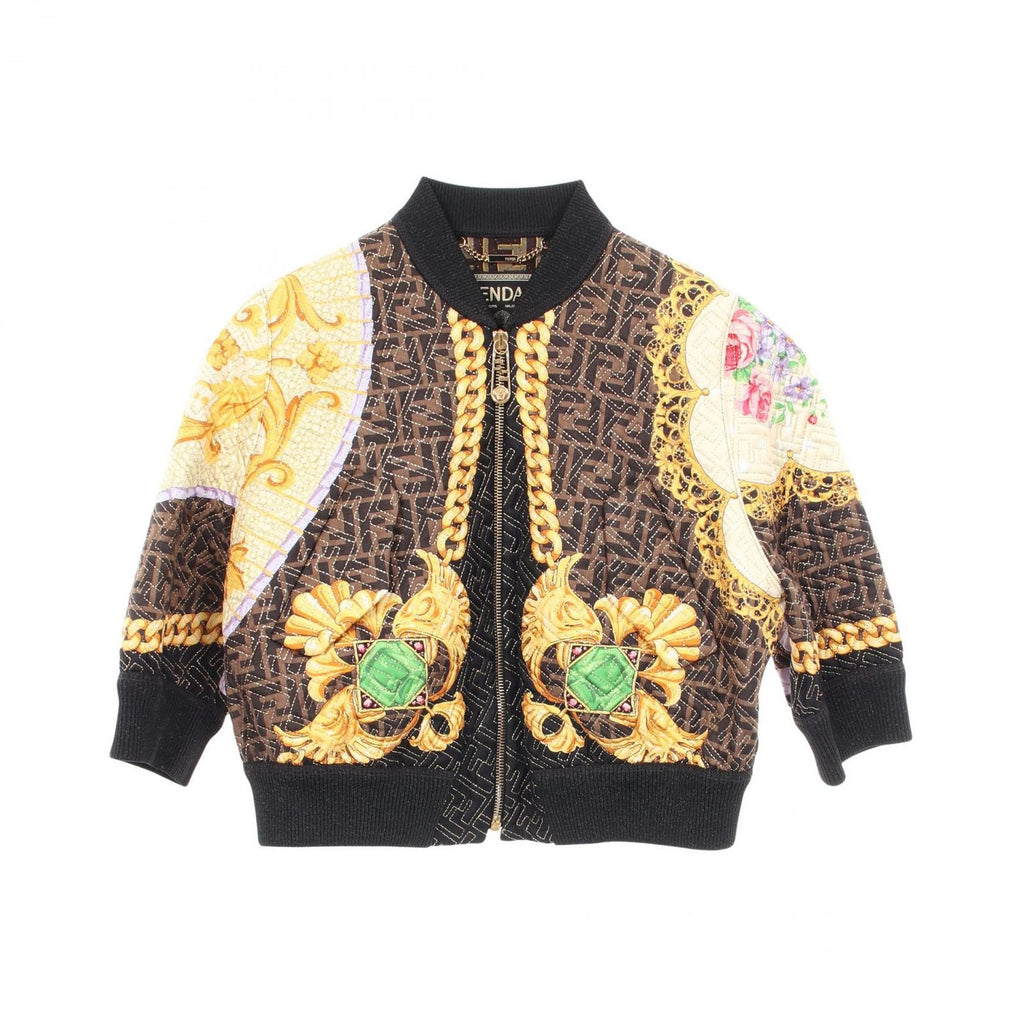 Fendi Fendace Zucca Pattern Jacket Silk