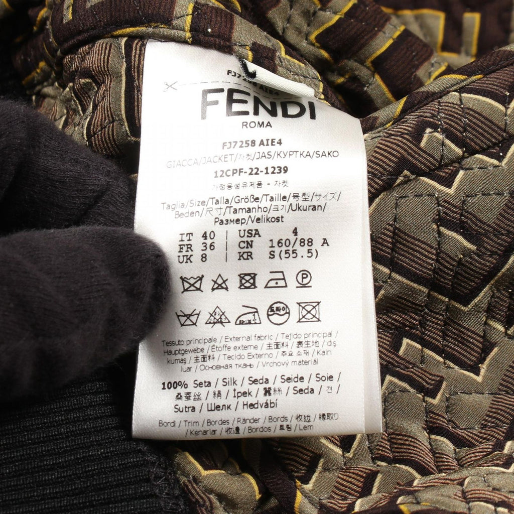 Fendi Fendace Zucca Pattern Jacket Silk — view 6