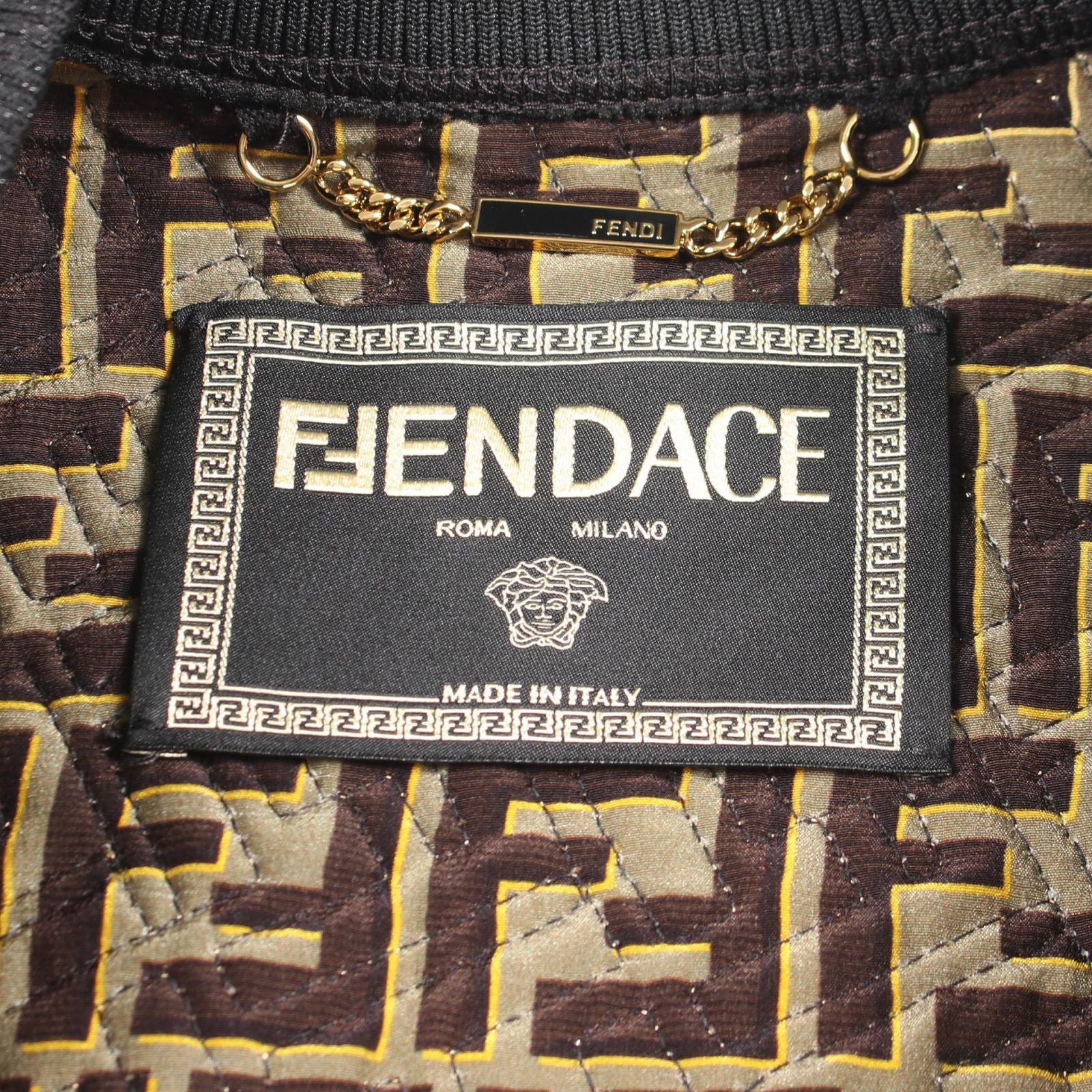 Fendi Fendace Zucca Pattern Jacket Silk — view 3