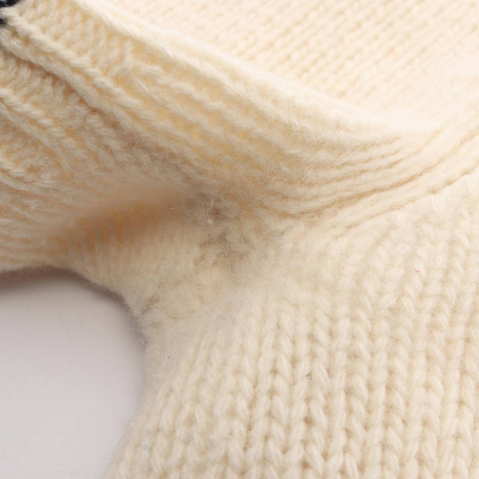 Dior Knit Logo Puff Sleeve Short Wool Cashmere Sweater — view 5
