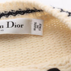 Dior Knit Logo Puff Sleeve Short Wool Cashmere Sweater — view 6