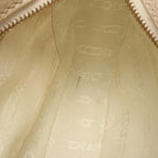 Celine Shoulder Bag Macadam Blue Ivory Canvas Leather — view 5
