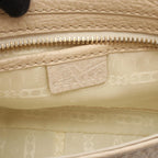 Celine Shoulder Bag Macadam Blue Ivory Canvas Leather — view 4