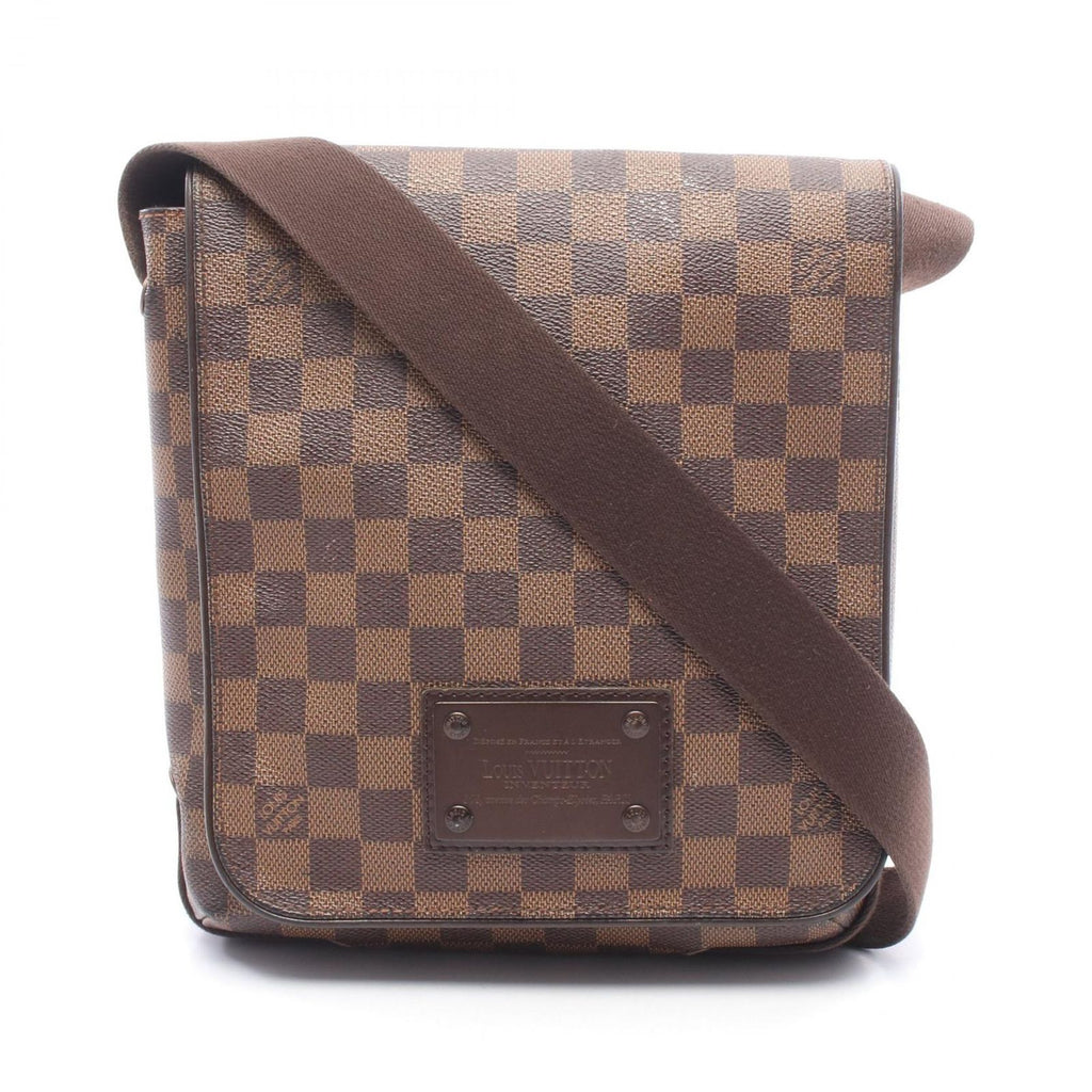 Louis Vuitton Shoulder Bag Brooklyn PM Damier Ebene Canvas Leather