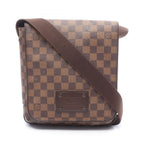 Louis Vuitton Shoulder Bag Brooklyn PM Damier Ebene Canvas Leather