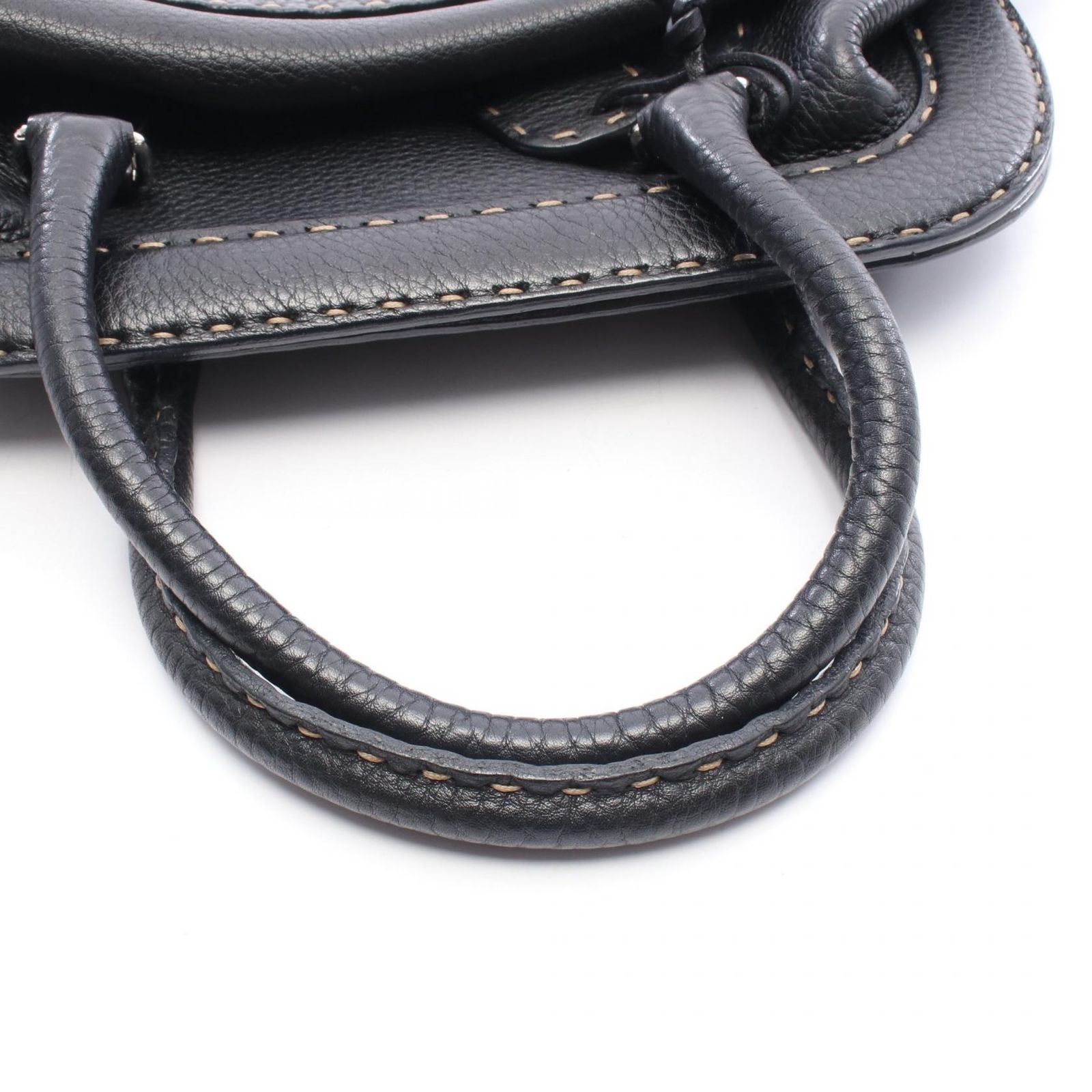 Fendi Handbag Selleria Doctor's Bag Black Leather — view 6