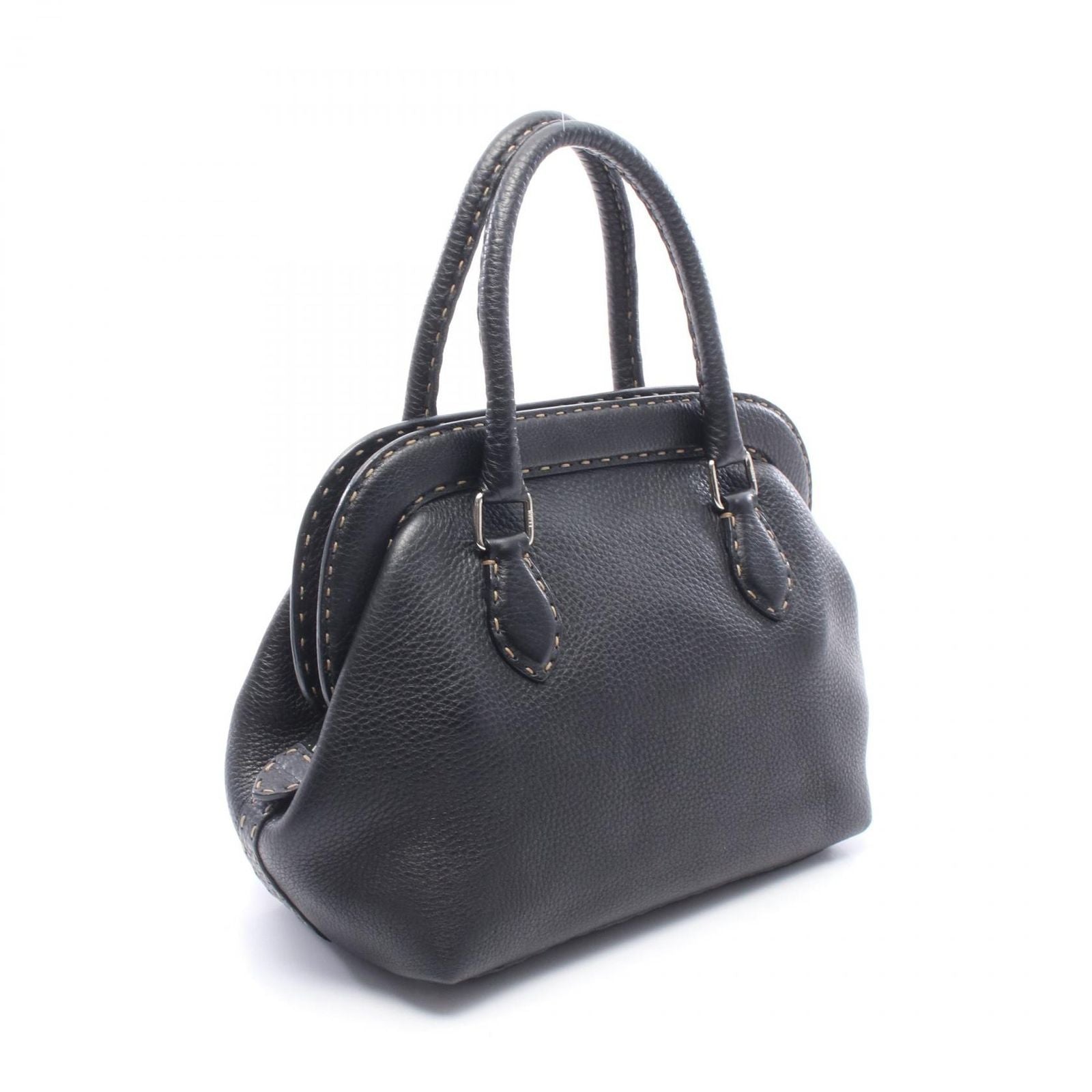 Fendi Handbag Selleria Doctor's Bag Black Leather — view 2