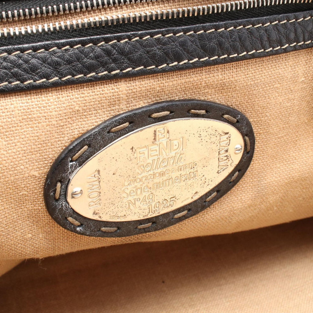Fendi Handbag Selleria Doctor's Bag Black Leather — view 4