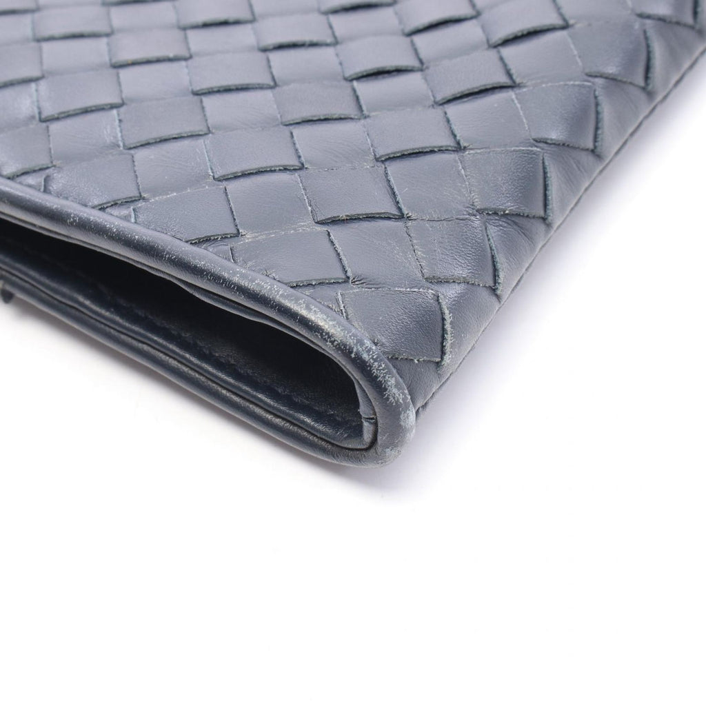 Bottega Veneta Clutch Intrecciato Navy Leather — view 6