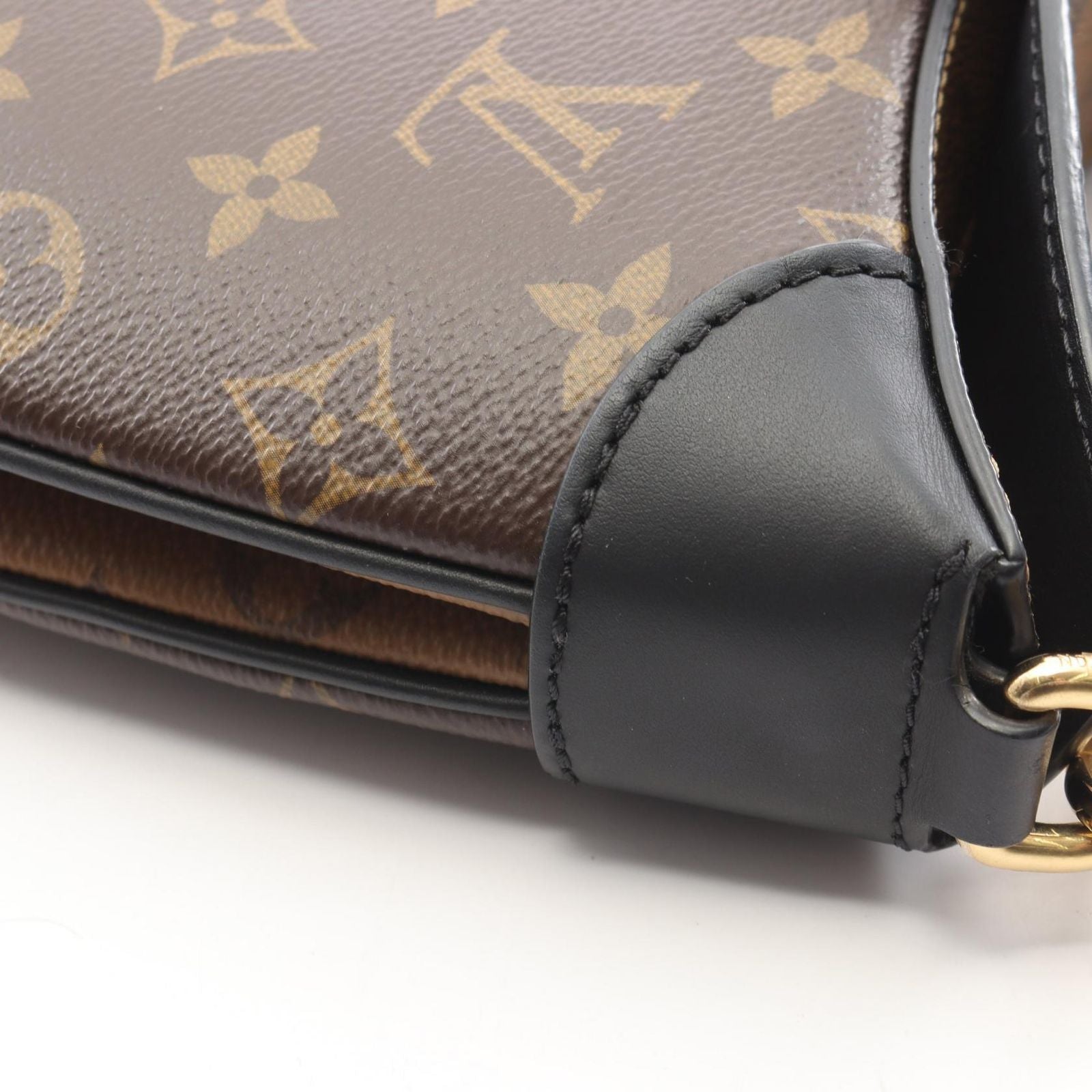 Louis Vuitton Shoulder Bag LV Twini 2-Way Noir Canvas Leather — view 7