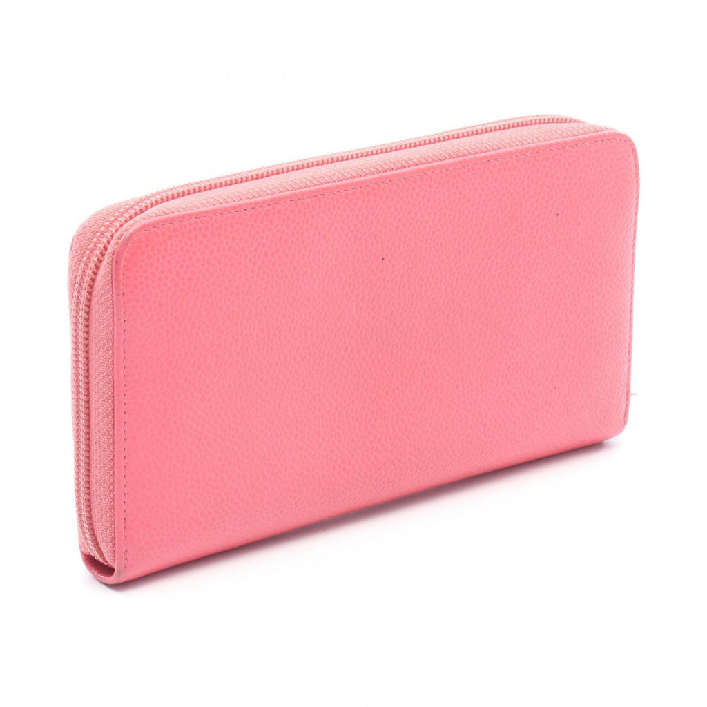 Chanel Round Wallet CC Logo Pink Caviar Leather CC — view 2