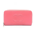 Chanel Round Wallet CC Logo Pink Caviar Leather CC
