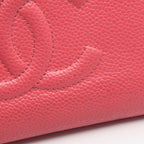 Chanel Round Wallet CC Logo Pink Caviar Leather CC — view 8