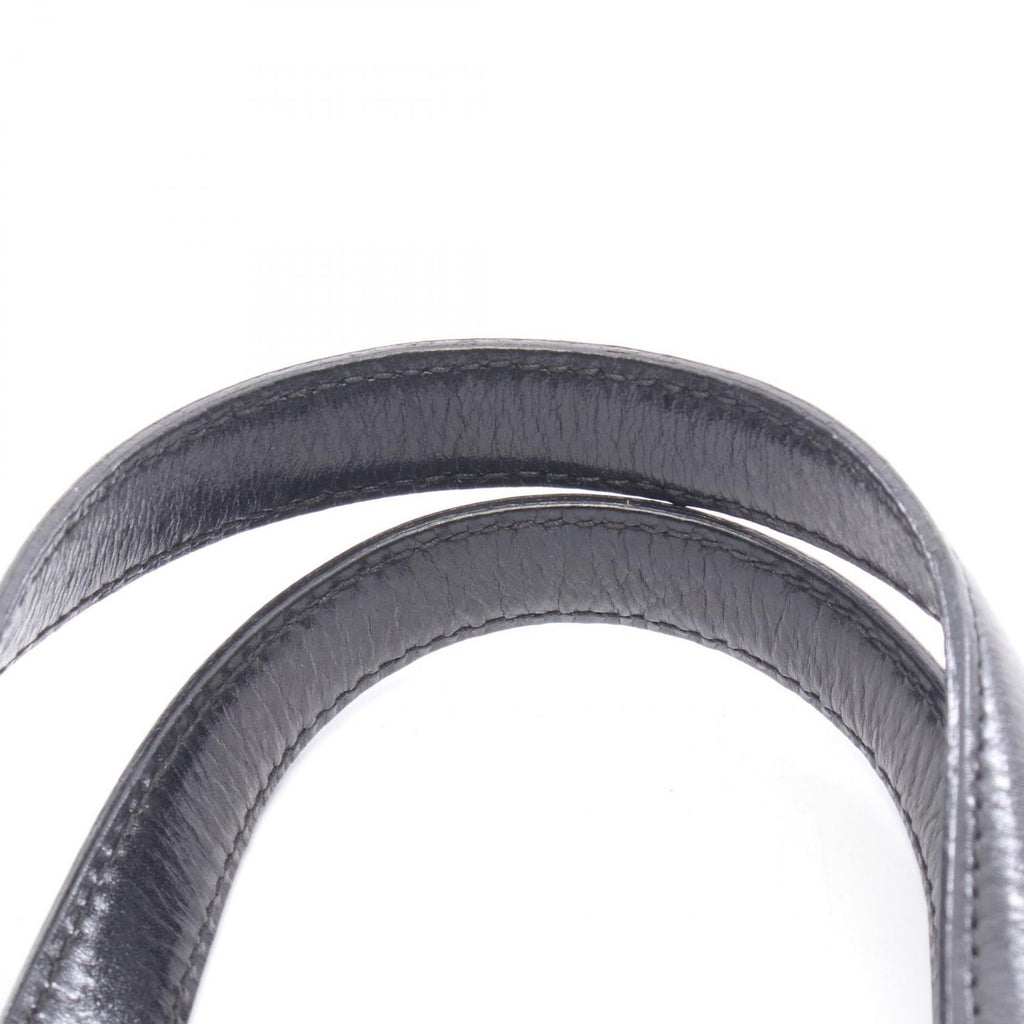 Prada Tote Triangle Logo Black Nylon Leather Shoulder — view 7