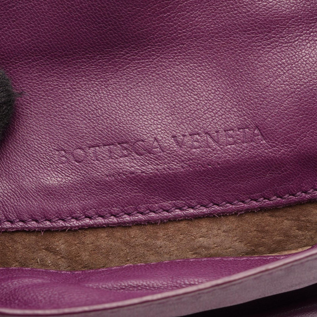 Bottega Veneta Shoulder Bag Intrecciato Purple Leather Chain — view 4