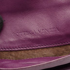 Bottega Veneta Shoulder Bag Intrecciato Purple Leather Chain — view 4