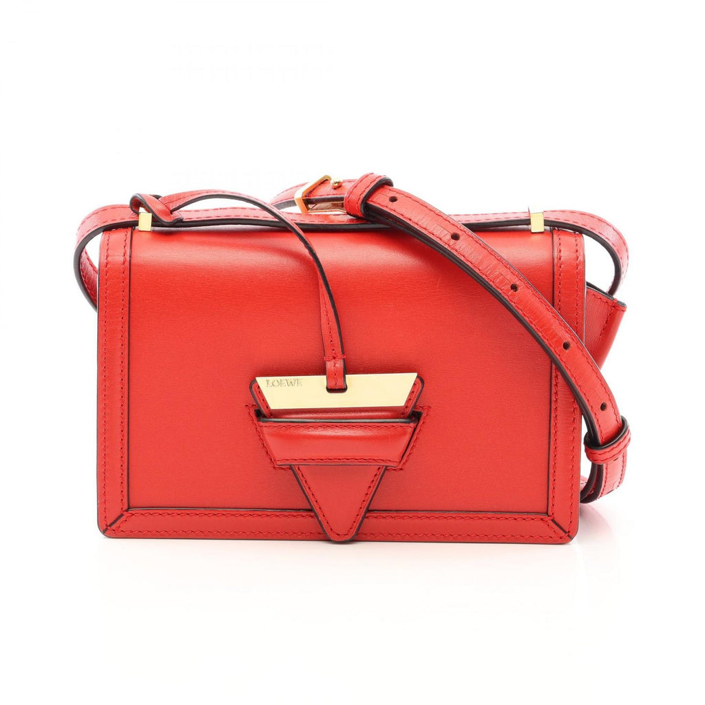 Loewe Shoulder Bag Barcelona Bag Red Leather