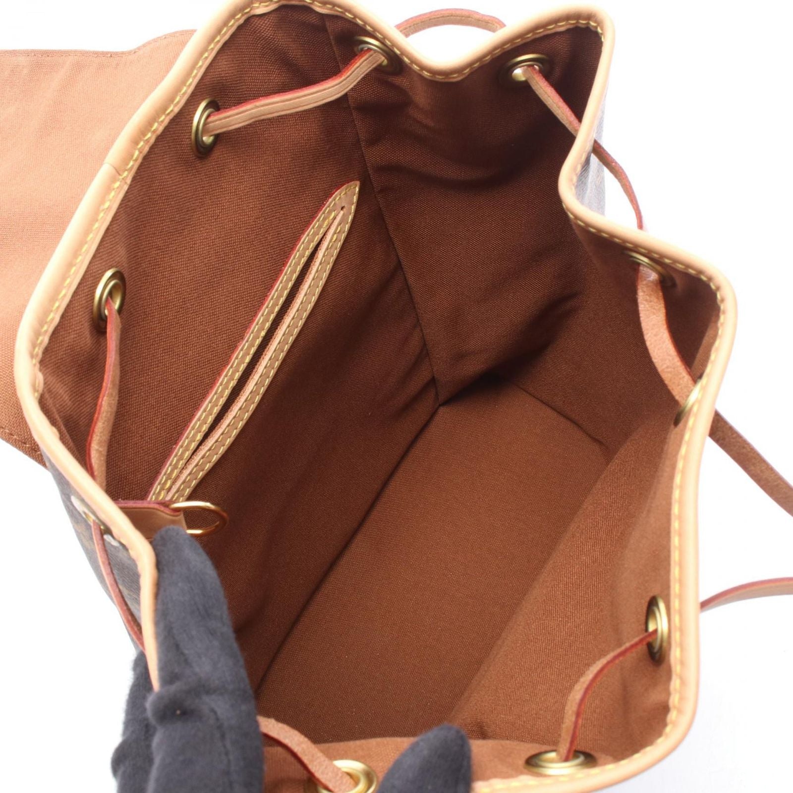 Louis Vuitton Backpack Montsouris MM Canvas Leather — view 3