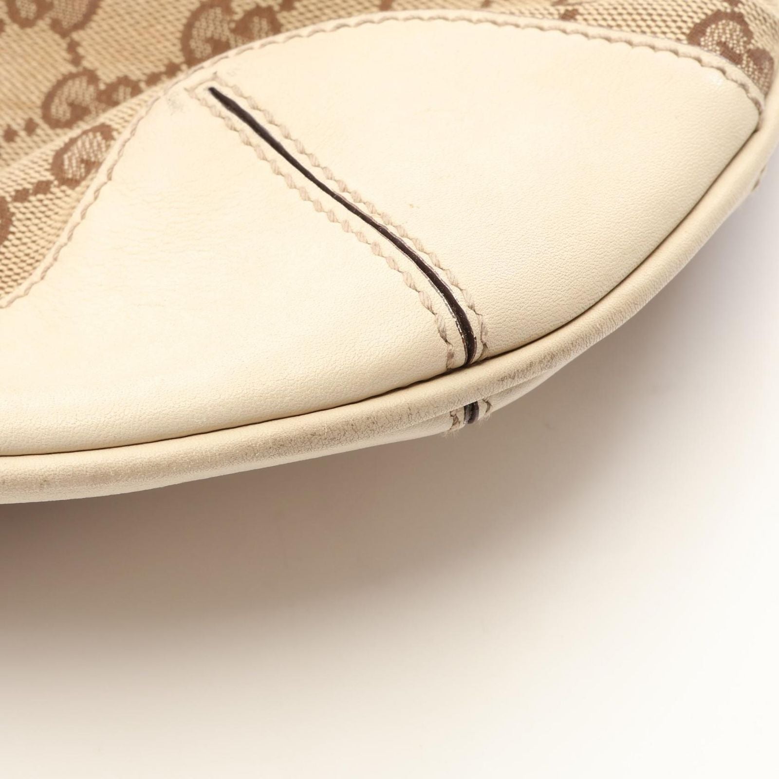 Gucci Handbag Bamboo GG Canvas 2-Way Beige Ivory Shoulder — view 6