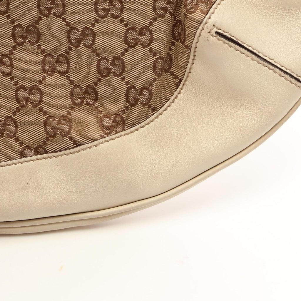 Gucci Handbag Bamboo GG Canvas 2-Way Beige Ivory Shoulder — view 8