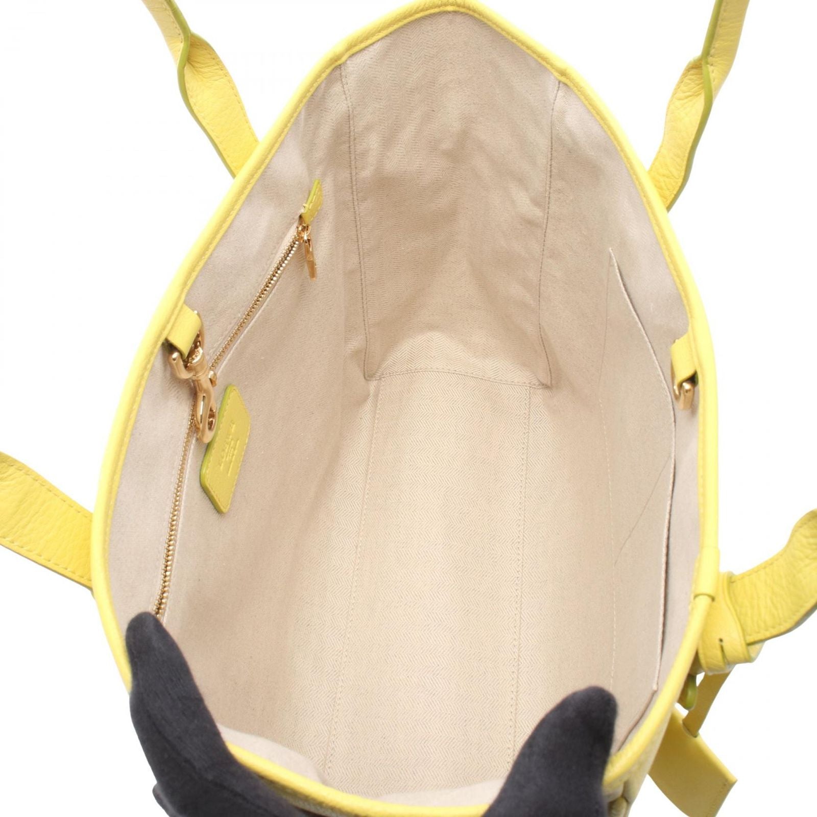 Loewe Tote Heritage Small Yellow Leather — view 3