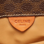 Celine Shoulder Bag Macadam Brown Canvas Leather — view 4