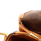 Celine Shoulder Bag Macadam Brown Canvas Leather — view 5