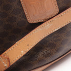Celine Shoulder Bag Macadam Brown Canvas Leather — view 6