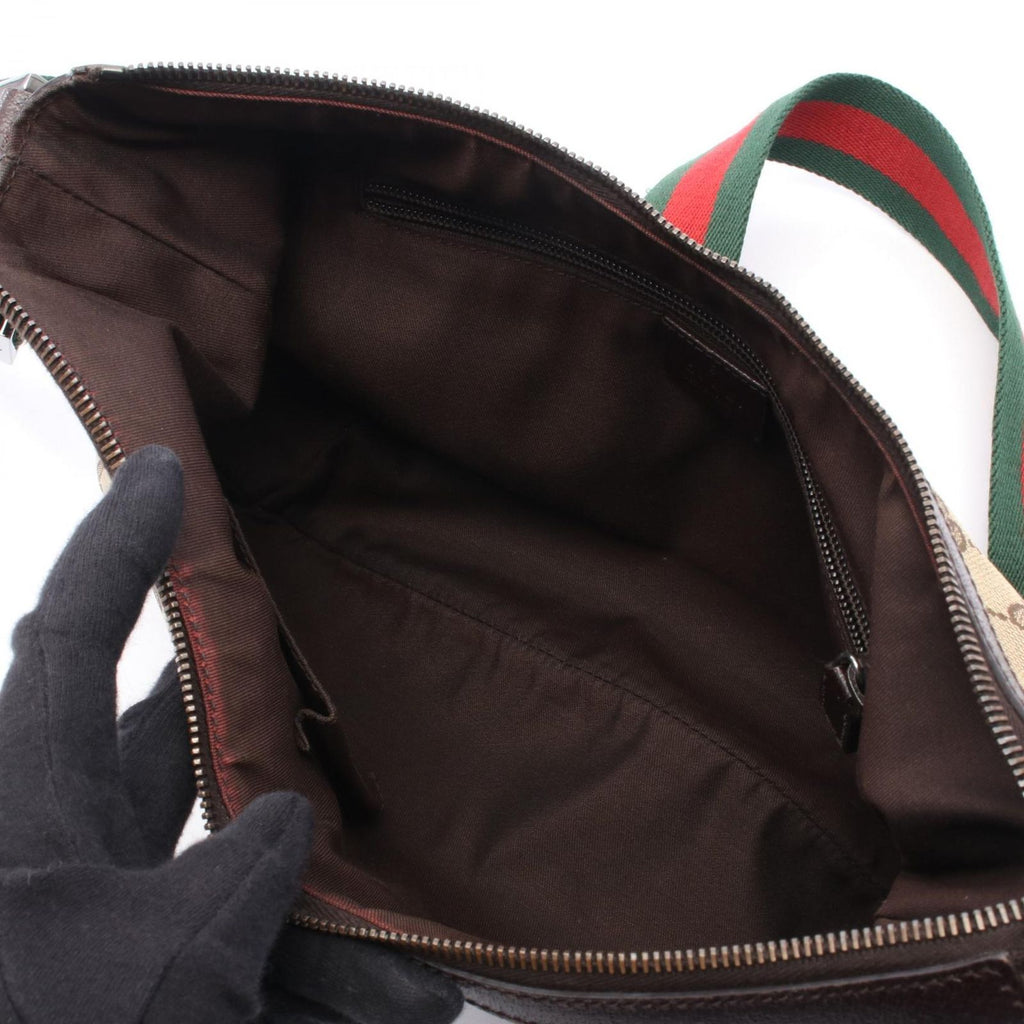 Gucci Shoulder Bag GG Canvas Beige Brown Sherry Line — view 3