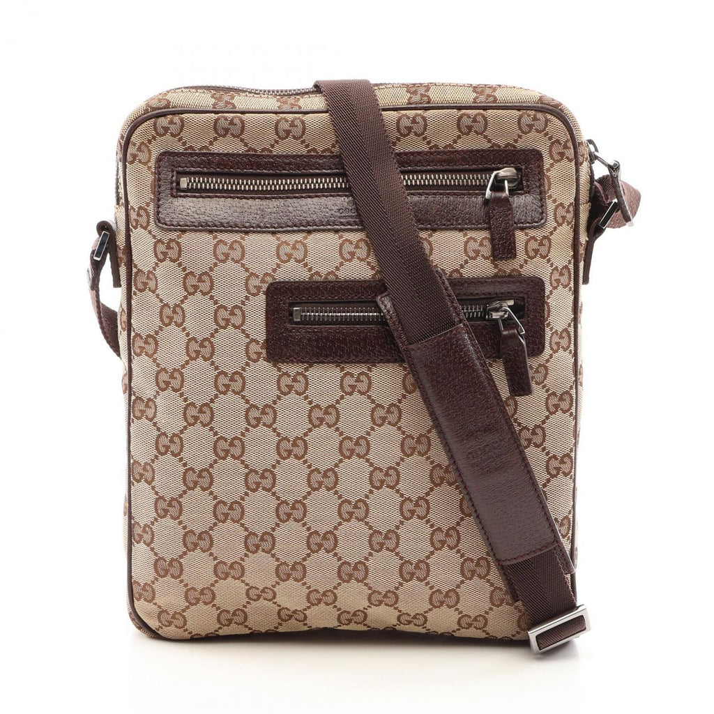 Gucci Shoulder Bag GG Canvas Beige Brown