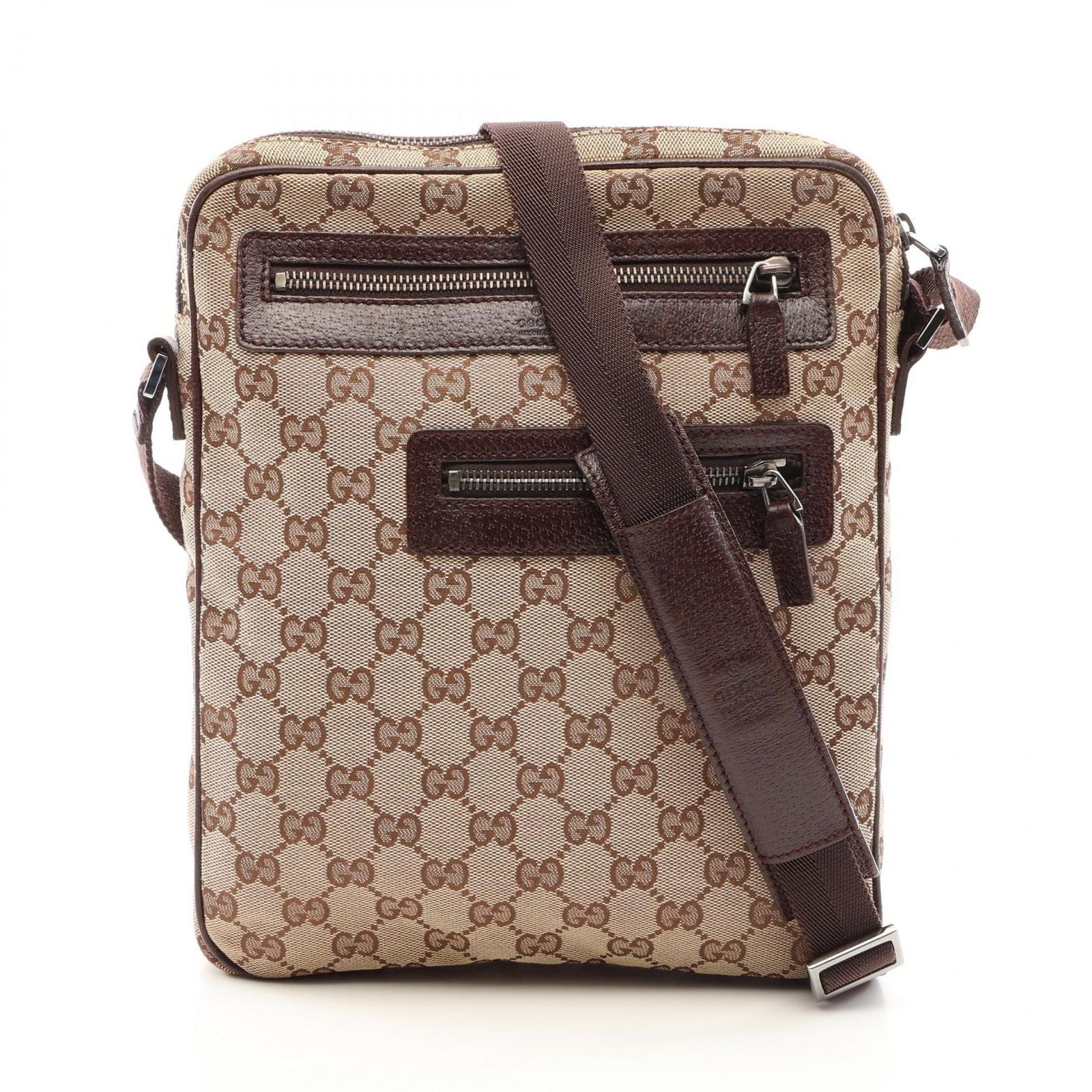 Gucci Shoulder Bag GG Canvas Beige Brown