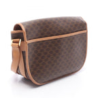 Celine Shoulder Bag Macadam Brown Canvas Leather — view 2