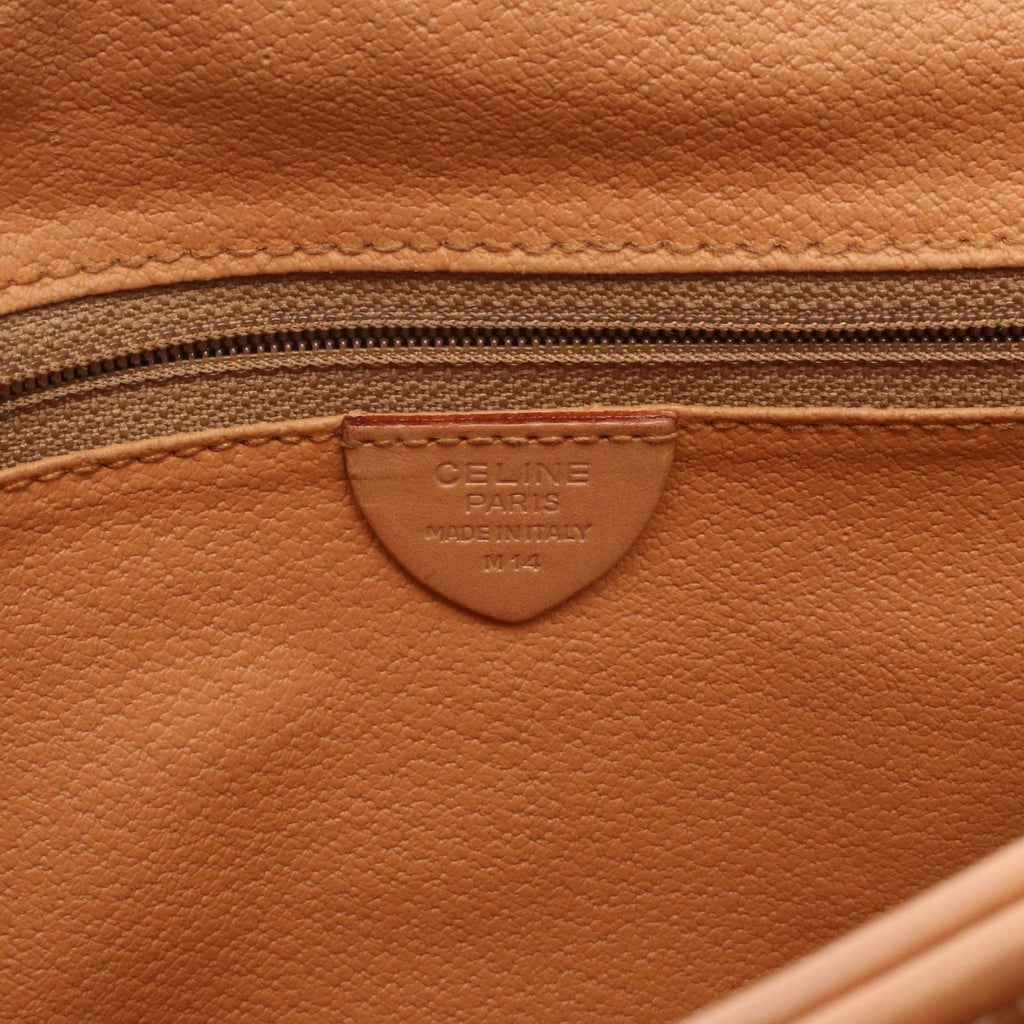 Celine Shoulder Bag Macadam Brown Canvas Leather — view 4