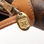 Celine Shoulder Bag Macadam Brown Canvas Leather — view 8