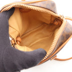 Celine Shoulder Bag Macadam Brown Canvas Leather — view 3