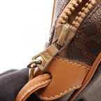 Celine Shoulder Bag Macadam Brown Canvas Leather — view 7