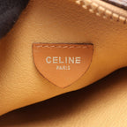 Celine Shoulder Bag Macadam Brown Canvas Leather — view 4