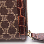 Celine Bifold Wallet Macadam Brown Canvas Leather — view 6