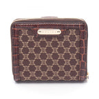Celine Bifold Wallet Macadam Brown Canvas Leather