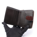 Celine Bifold Wallet Macadam Brown Canvas Leather — view 3