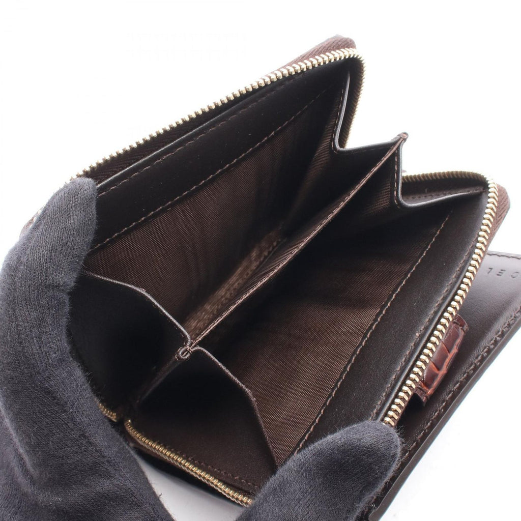 Celine Bifold Wallet Macadam Brown Canvas Leather — view 4