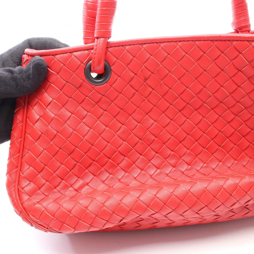 Bottega Veneta Handbag Intrecciato Red Leather — view 5