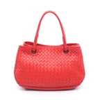 Bottega Veneta Handbag Intrecciato Red Leather